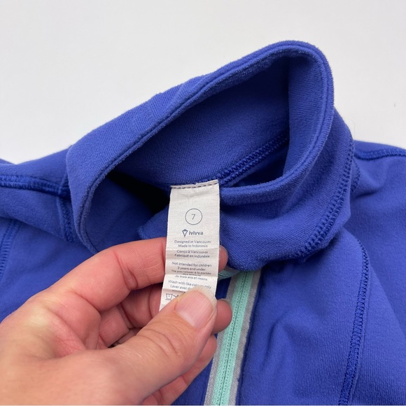 Ivivva Glow And Go 1/2 Zip Purple Pullover 7 - Picture 3 of 5